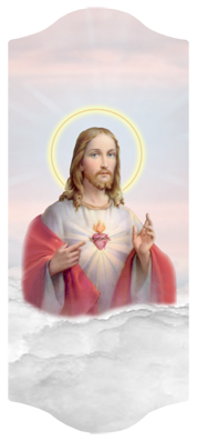 DARAY-C-109-PK Sacred Heart Clouds Pink